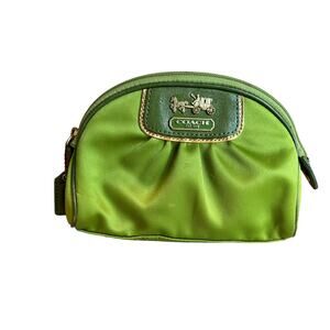 Coach Avocado Green Satin Mini Bag
